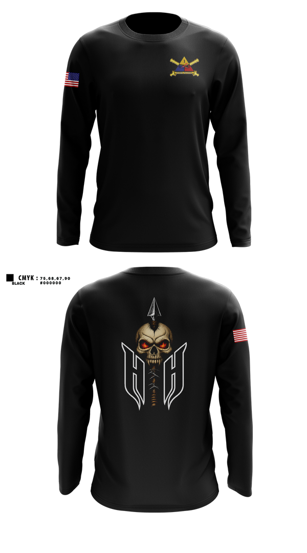 Long Sleeve Performance Shirt, 1AD DIVARTY HHB, Army, Teamtime, Team time, sublimation, custom sports apparel, team uniforms, spirit wear, spiritwear, sports uniforms, custom shirts, team store, custom team store, fundraiser sports, apparel fundraiser