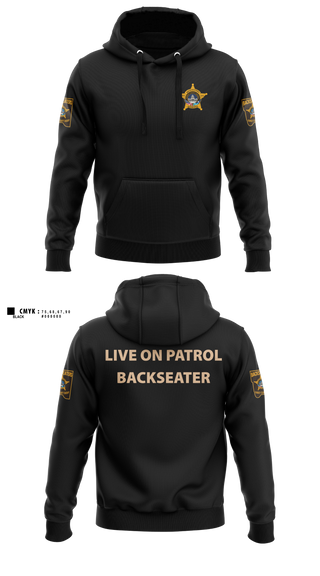 Hoodie, RCSO BACKSEATERS, Police, Teamtime, Team time, sublimation, custom sports apparel, team uniforms, spirit wear, spiritwear, sports uniforms, custom shirts, team store, custom team store, fundraiser sports, apparel fundraiser