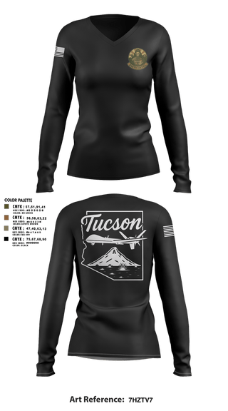Womens Long Sleeve Vneck Shirt, 214 Intel, Air Force, Teamtime, Team time, sublimation, custom sports apparel, team uniforms, spirit wear, spiritwear, sports uniforms, custom shirts, team store, custom team store, fundraiser sports, apparel fundraiser