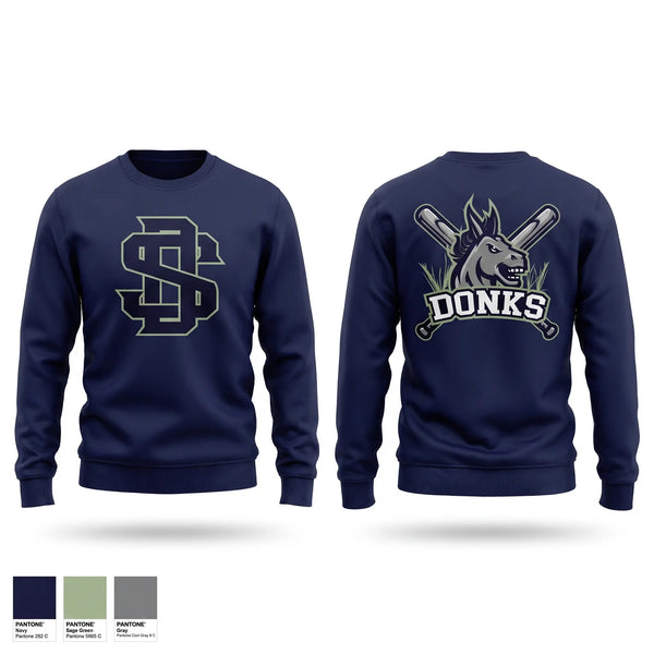 Crew Neck Sweatshirt, Swamp Donks, Baseball, Teamtime, Team time, sublimation, custom sports apparel, team uniforms, spirit wear, spiritwear, sports uniforms, custom shirts, team store, custom team store, fundraiser sports, apparel fundraiser