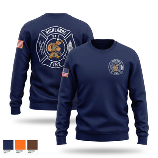 Crew Neck Sweatshirt, Richlands fire and rescue, Fire Department, Teamtime, Team time, sublimation, custom sports apparel, team uniforms, spirit wear, spiritwear, sports uniforms, custom shirts, team store, custom team store, fundraiser sports, apparel fundraiser