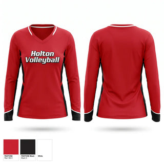 Womens Long Sleeve Vneck Shirt, Holton Volleyball, Women's Volleyball, Teamtime, Team time, sublimation, custom sports apparel, team uniforms, spirit wear, spiritwear, sports uniforms, custom shirts, team store, custom team store, fundraiser sports, apparel fundraiser