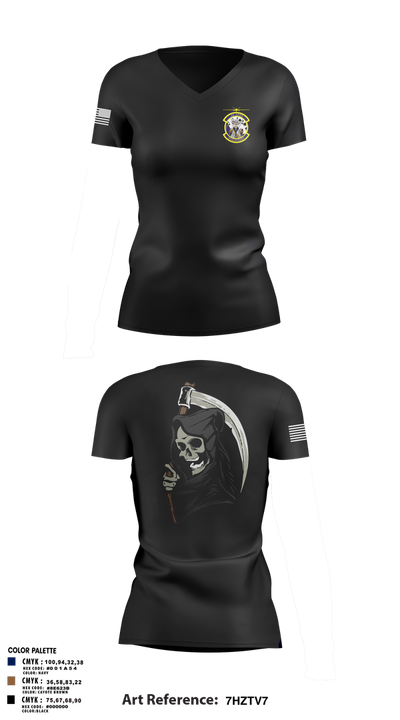 89th ATKS 4594121 Women's Short Sleeve V-neck Shirt - 6
