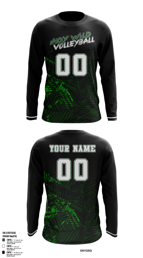 Long Sleeve Performance Shirt, Indy Wild Volleyball, Women's Volleyball, Teamtime, Team time, sublimation, custom sports apparel, team uniforms, spirit wear, spiritwear, sports uniforms, custom shirts, team store, custom team store, fundraiser sports, apparel fundraiser