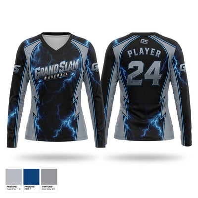 Grand slam baseball Women's Long Sleeve V-neck Shirt - 1
