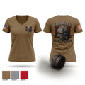 668th EN CO C2CRE Women's Short Sleeve V-neck Shirt - 1