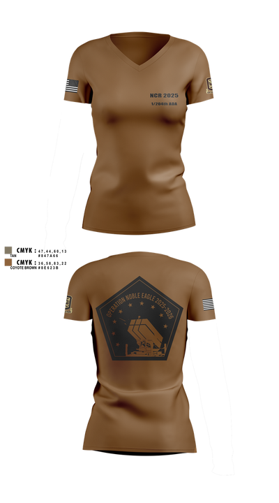 1/204th ADA 3113365 Women's Short Sleeve V-neck Shirt - 2