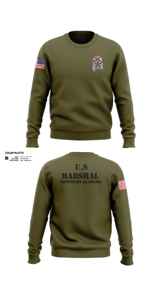 Crew Neck Sweatshirt, USMS N/AL, Police, Teamtime, Team time, sublimation, custom sports apparel, team uniforms, spirit wear, spiritwear, sports uniforms, custom shirts, team store, custom team store, fundraiser sports, apparel fundraiser
