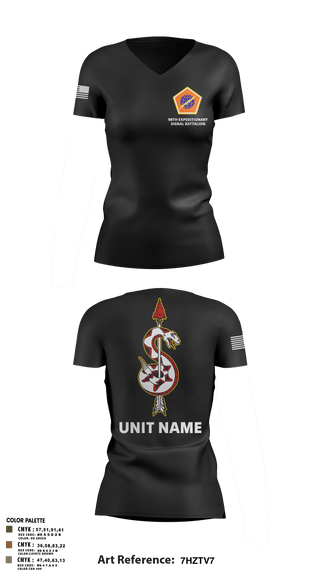 Women's Short Sleeve Vneck Shirt, 98th Expeditionary Signal Battalion, Army, Teamtime, Team time, sublimation, custom sports apparel, team uniforms, spirit wear, spiritwear, sports uniforms, custom shirts, team store, custom team store, fundraiser sports, apparel fundraiser