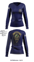Lawrence Police FOP 1599 95636349 Women's Long Sleeve V-neck Shirt - 191