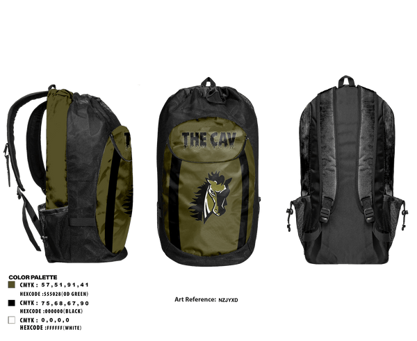 Gear Bag, Eastern Panhandle Cavalry, Football, Teamtime, Team time, sublimation, custom sports apparel, team uniforms, spirit wear, spiritwear, sports uniforms, custom shirts, team store, custom team store, fundraiser sports, apparel fundraiser