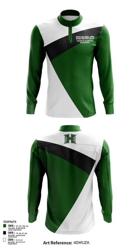 Quarter Zip Jacket, Rainbow warriors, Men's Basketball, Teamtime, Team time, sublimation, custom sports apparel, team uniforms, spirit wear, spiritwear, sports uniforms, custom shirts, team store, custom team store, fundraiser sports, apparel fundraiser