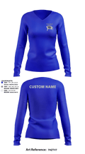 Wheatland youth football and cheer 53677637 Women's Long Sleeve V-neck Shirt - 7