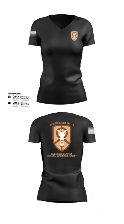 1st Platoon, 423 TC 69151656 Women's Short Sleeve V-neck Shirt - 1