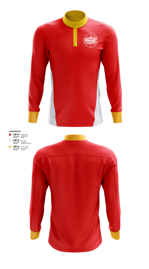 Quarter Zip Jacket, RWE, Women's Basketball, Teamtime, Team time, sublimation, custom sports apparel, team uniforms, spirit wear, spiritwear, sports uniforms, custom shirts, team store, custom team store, fundraiser sports, apparel fundraiser