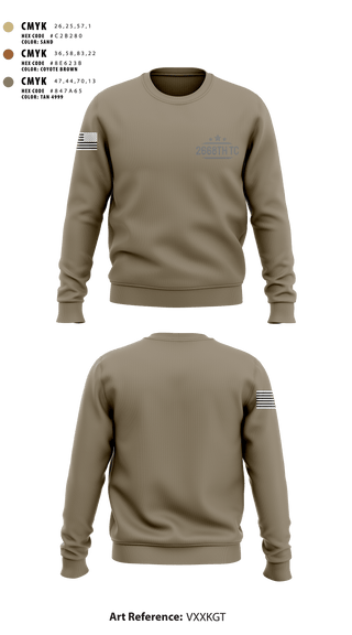 Crew Neck Sweatshirt, 2668th TC, National Guard, Teamtime, Team time, sublimation, custom sports apparel, team uniforms, spirit wear, spiritwear, sports uniforms, custom shirts, team store, custom team store, fundraiser sports, apparel fundraiser