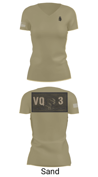 Women's Short Sleeve Vneck Shirt, VQ-3 DET TRVS, Navy, Teamtime, Team time, sublimation, custom sports apparel, team uniforms, spirit wear, spiritwear, sports uniforms, custom shirts, team store, custom team store, fundraiser sports, apparel fundraiser