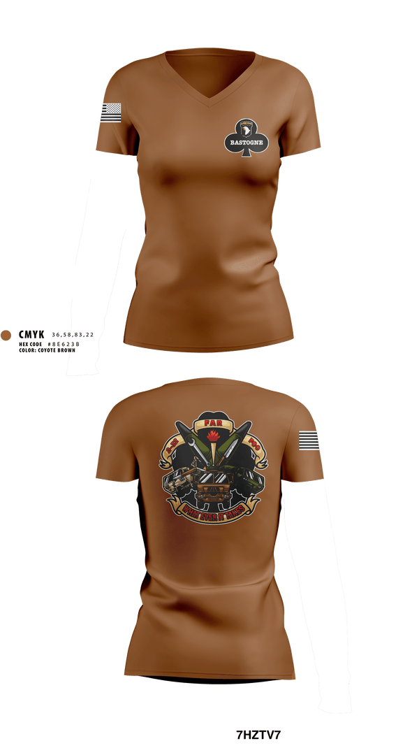 Women's Short Sleeve Vneck Shirt, F co. 2-32 FAR, Army, Teamtime, Team time, sublimation, custom sports apparel, team uniforms, spirit wear, spiritwear, sports uniforms, custom shirts, team store, custom team store, fundraiser sports, apparel fundraiser