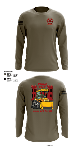 Long Sleeve Performance Shirt, HHC 1-114 Infantry Brigade, , Teamtime, Team time, sublimation, custom sports apparel, team uniforms, spirit wear, spiritwear, sports uniforms, custom shirts, team store, custom team store, fundraiser sports, apparel fundraiser