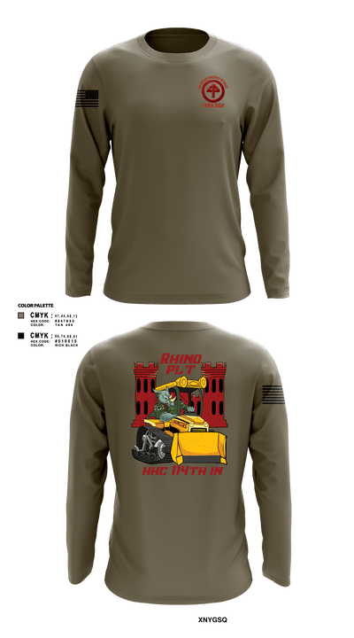 HHC 1-114 Infantry Brigade 59777131 Long Sleeve Performance Shirt - 7