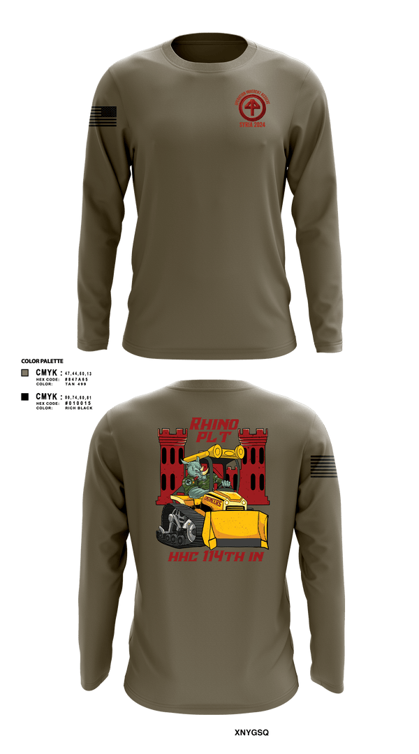 Long Sleeve Performance Shirt, HHC 1-114 Infantry Brigade, , Teamtime, Team time, sublimation, custom sports apparel, team uniforms, spirit wear, spiritwear, sports uniforms, custom shirts, team store, custom team store, fundraiser sports, apparel fundraiser