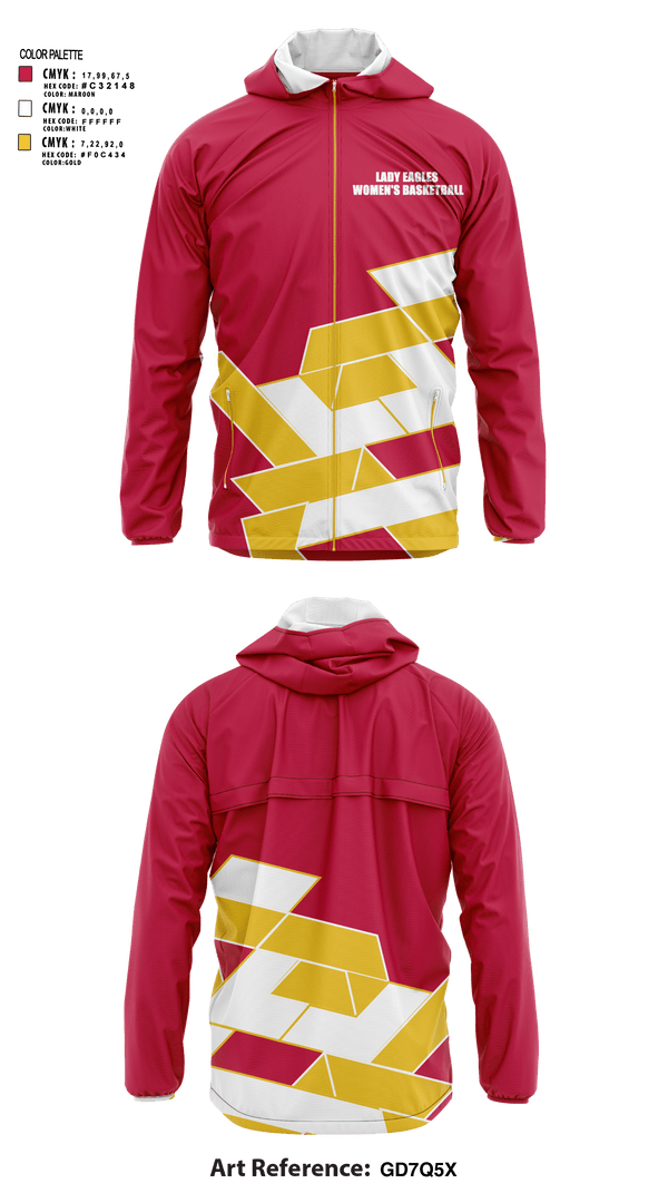 Windbreaker, Lady Eagles, Women's Basketball, Teamtime, Team time, sublimation, custom sports apparel, team uniforms, spirit wear, spiritwear, sports uniforms, custom shirts, team store, custom team store, fundraiser sports, apparel fundraiser