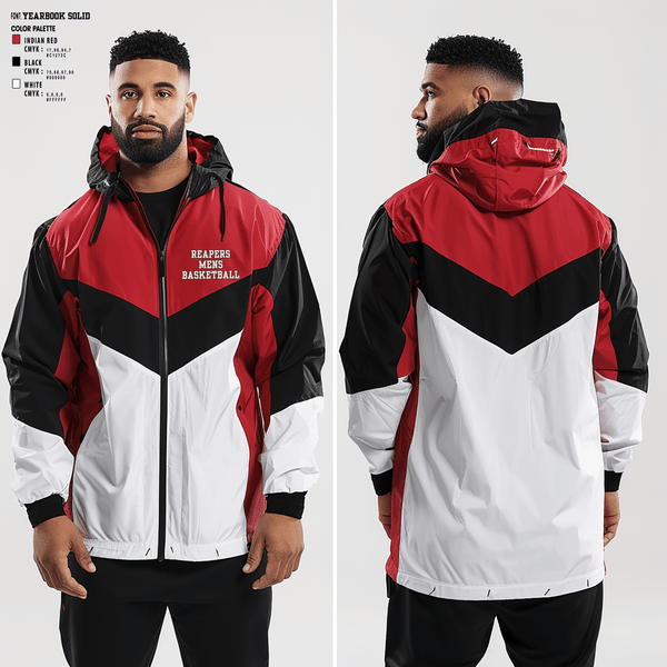 Windbreaker, Reapers, Men's Basketball, Teamtime, Team time, sublimation, custom sports apparel, team uniforms, spirit wear, spiritwear, sports uniforms, custom shirts, team store, custom team store, fundraiser sports, apparel fundraiser