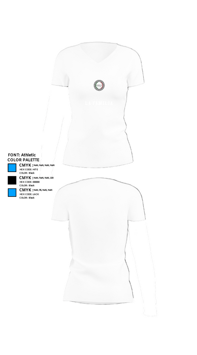 La Familia 27535350 Women's Short Sleeve V-neck Shirt - 18
