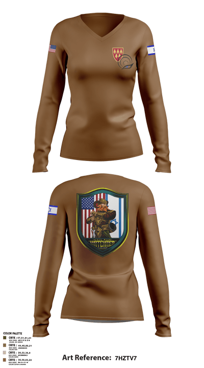 13TH Missile Defense Battery 47346318 Women's Long Sleeve V-neck Shirt - 7