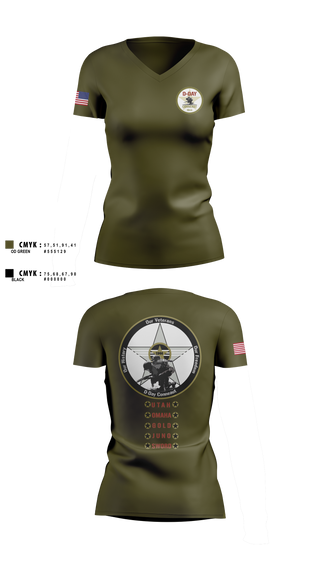 Women's Short Sleeve Vneck Shirt, D-Day Ohio, Inc, , Teamtime, Team time, sublimation, custom sports apparel, team uniforms, spirit wear, spiritwear, sports uniforms, custom shirts, team store, custom team store, fundraiser sports, apparel fundraiser