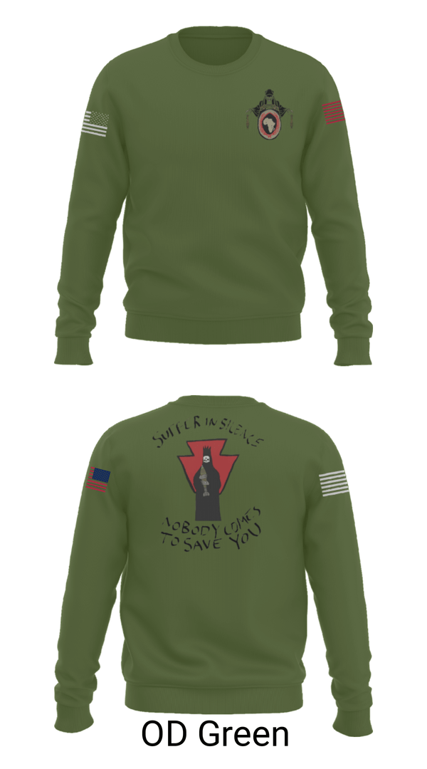 Crew Neck Sweatshirt, Aco 1-111th secfor, National Guard, Teamtime, Team time, sublimation, custom sports apparel, team uniforms, spirit wear, spiritwear, sports uniforms, custom shirts, team store, custom team store, fundraiser sports, apparel fundraiser