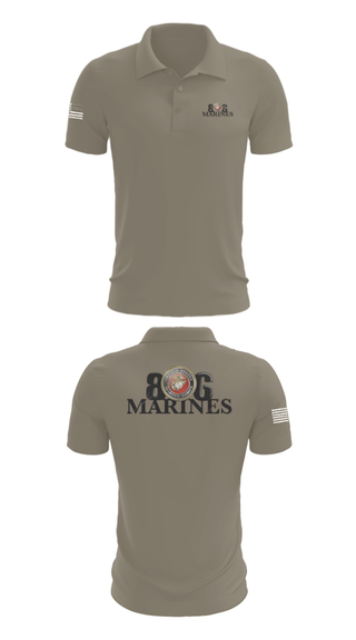 Short Sleeve Performance Polo, 806 Marines, Marines, Teamtime, Team time, sublimation, custom sports apparel, team uniforms, spirit wear, spiritwear, sports uniforms, custom shirts, team store, custom team store, fundraiser sports, apparel fundraiser