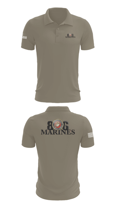 806 Marines 13874790 Short Sleeve Performance Polo - 67