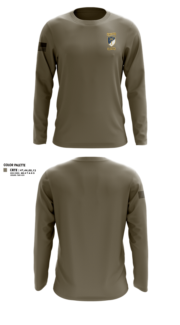 Long Sleeve Performance Shirt, 1st Area Command, National Guard, Teamtime, Team time, sublimation, custom sports apparel, team uniforms, spirit wear, spiritwear, sports uniforms, custom shirts, team store, custom team store, fundraiser sports, apparel fundraiser