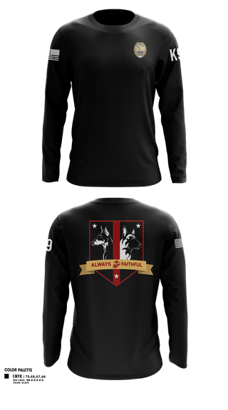 Long Sleeve Performance Shirt, Camp Pendleton K9, Police, Teamtime, Team time, sublimation, custom sports apparel, team uniforms, spirit wear, spiritwear, sports uniforms, custom shirts, team store, custom team store, fundraiser sports, apparel fundraiser