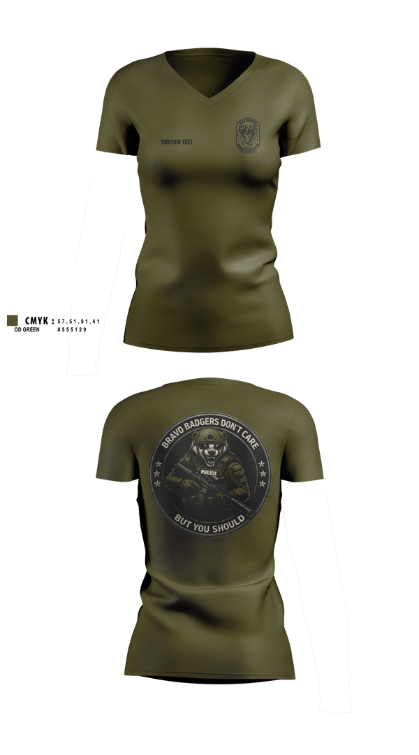 Womens Short Sleeve Vneck Shirt, Saginaw Police Emergency Services Team, Police, Teamtime, Team time, sublimation, custom sports apparel, team uniforms, spirit wear, spiritwear, sports uniforms, custom shirts, team store, custom team store, fundraiser sports, apparel fundraiser