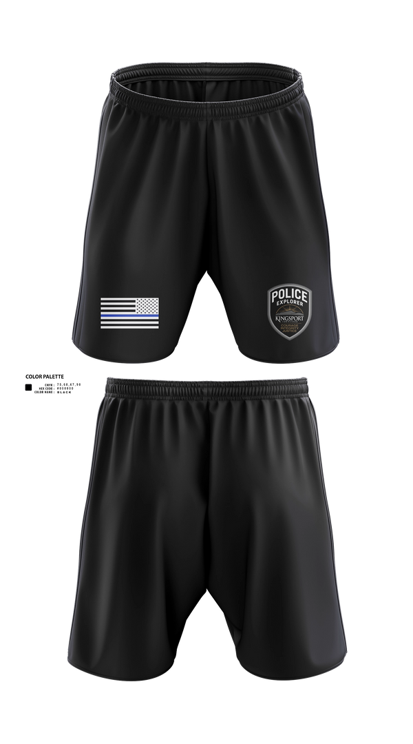 Athletic Shorts With Pockets, Kingsport Police Explorer Post, Police, Teamtime, Team time, sublimation, custom sports apparel, team uniforms, spirit wear, spiritwear, sports uniforms, custom shirts, team store, custom team store, fundraiser sports, apparel fundraiser