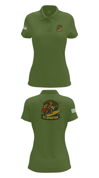 Womens Short Sleeve Performance Polo, Task Force Spartan, , Teamtime, Team time, sublimation, custom sports apparel, team uniforms, spirit wear, spiritwear, sports uniforms, custom shirts, team store, custom team store, fundraiser sports, apparel fundraiser