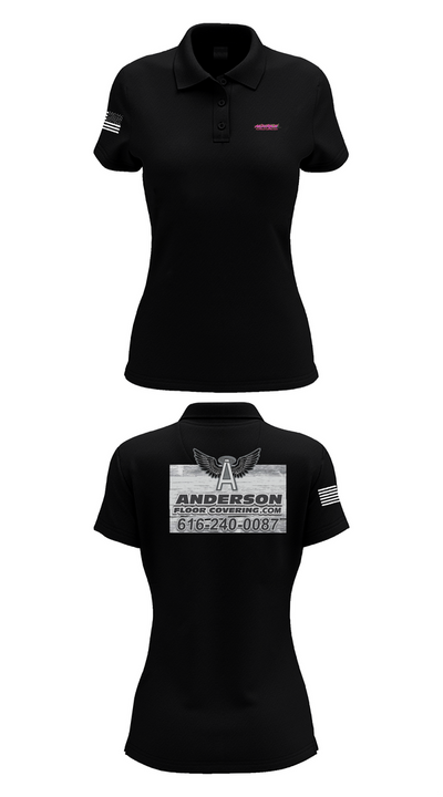 Anderson Floor Covering 8318622 Women's Short Sleeve Performance Polo  - 36