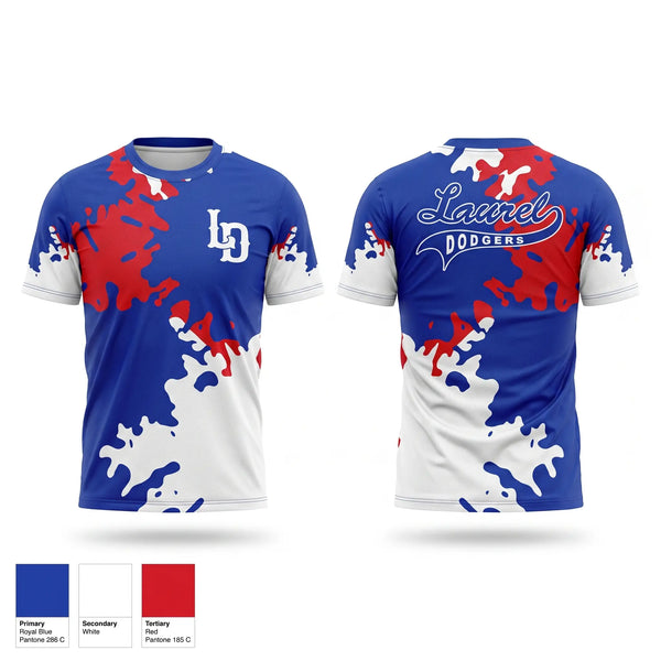 Football Jersey, Laurel Dodgers, Baseball, Teamtime, Team time, sublimation, custom sports apparel, team uniforms, spirit wear, spiritwear, sports uniforms, custom shirts, team store, custom team store, fundraiser sports, apparel fundraiser