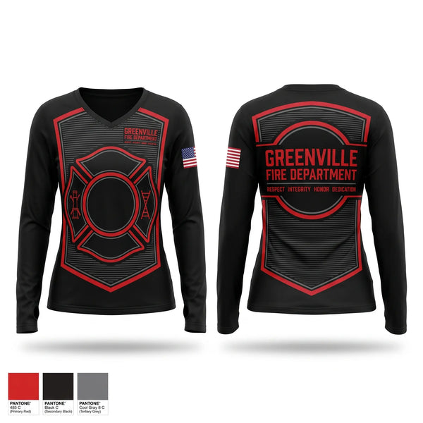 Old School Cotton Feel Shirt, Greenville Fire Department, Fire Department, Teamtime, Team time, sublimation, custom sports apparel, team uniforms, spirit wear, spiritwear, sports uniforms, custom shirts, team store, custom team store, fundraiser sports, apparel fundraiser