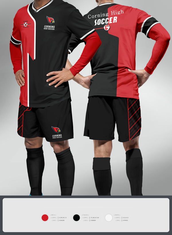 Mens Soccer Jersey, Corning Boys Soccer, Men's Soccer, Teamtime, Team time, sublimation, custom sports apparel, team uniforms, spirit wear, spiritwear, sports uniforms, custom shirts, team store, custom team store, fundraiser sports, apparel fundraiser