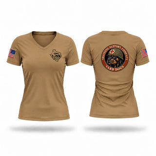 Womens Short Sleeve Vneck Shirt, Training Support Company Yard Dogs, Army, Teamtime, Team time, sublimation, custom sports apparel, team uniforms, spirit wear, spiritwear, sports uniforms, custom shirts, team store, custom team store, fundraiser sports, apparel fundraiser