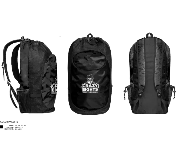 Gear Bag, Crazy Eights Grappling Club, Wrestling, Teamtime, Team time, sublimation, custom sports apparel, team uniforms, spirit wear, spiritwear, sports uniforms, custom shirts, team store, custom team store, fundraiser sports, apparel fundraiser