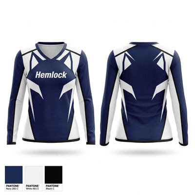 Hemlock Women's Long Sleeve V-neck Shirt - 1