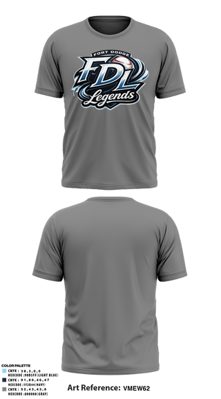 Short Sleeve Performance Shirt, Fort Dodge Legends, Baseball, Teamtime, Team time, sublimation, custom sports apparel, team uniforms, spirit wear, spiritwear, sports uniforms, custom shirts, team store, custom team store, fundraiser sports, apparel fundraiser