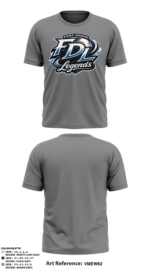 Short Sleeve Performance Shirt, Fort Dodge Legends, Baseball, Teamtime, Team time, sublimation, custom sports apparel, team uniforms, spirit wear, spiritwear, sports uniforms, custom shirts, team store, custom team store, fundraiser sports, apparel fundraiser