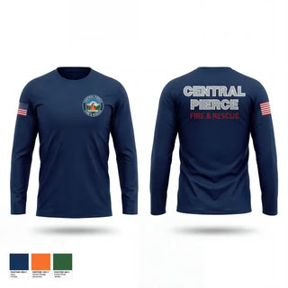 Long Sleeve Performance Shirt, Central Pierce Wildfire, Fire Department, Teamtime, Team time, sublimation, custom sports apparel, team uniforms, spirit wear, spiritwear, sports uniforms, custom shirts, team store, custom team store, fundraiser sports, apparel fundraiser