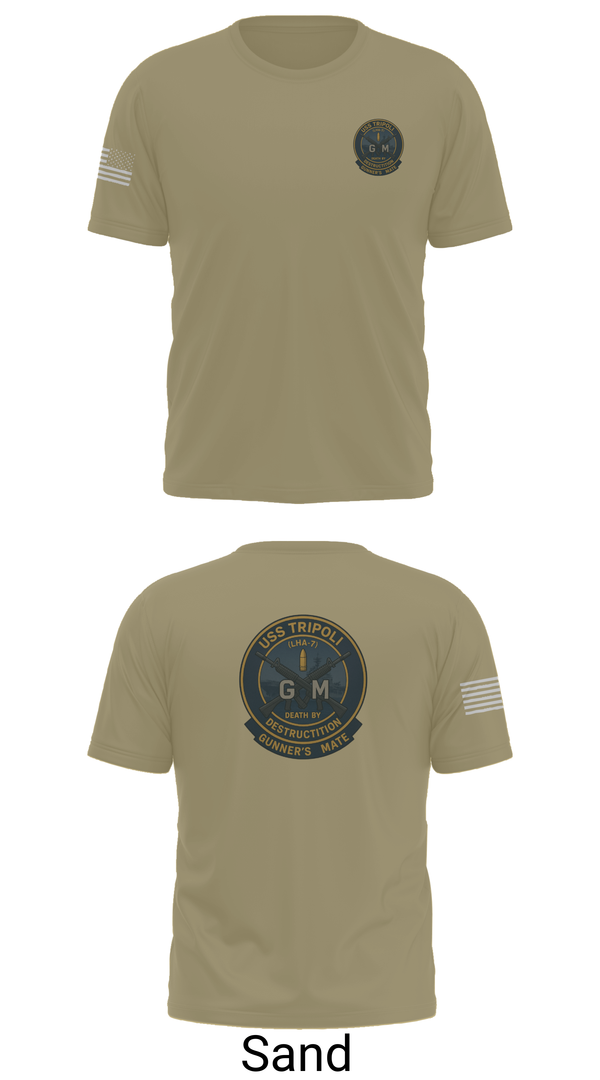 Old School Cotton Feel Shirt, USS TRIPOLI, , Teamtime, Team time, sublimation, custom sports apparel, team uniforms, spirit wear, spiritwear, sports uniforms, custom shirts, team store, custom team store, fundraiser sports, apparel fundraiser