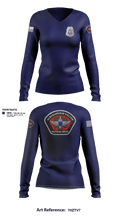 TEMS 74482637 Women's Long Sleeve V-neck Shirt - 1